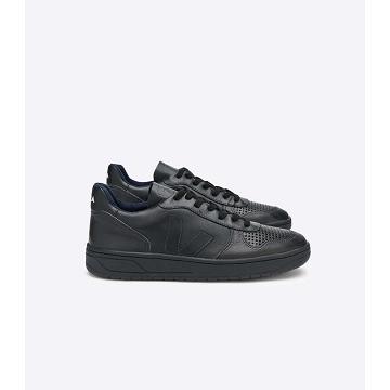 Veja V-10 LEATHER Women's Sneakers Black | CA 648GSO